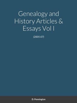 cover image of Genealogy and History Articles & Essays